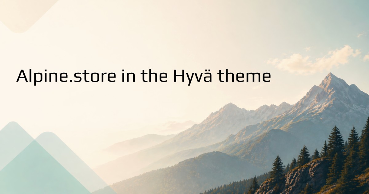 Alpine store in the hyva theme